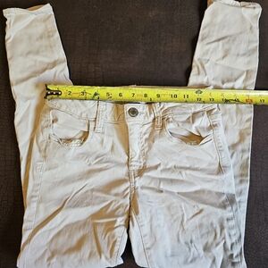 American Eagle Outfitters Jeggings Super Stretch Khaki Pants Size‎ 4